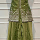 Moss Green Salsa Sharara Ensemble with Ornate Bodice (RT1324)
