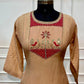 Sandalwood Embroidered Mull Chanderi A-Line Suit Set (RT1327)