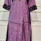 Dark Purple & Light Purple Embroidered Mull Chanderi A-Line Suit Set (RT1335)