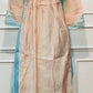Sky Blue & Peach Embroidered Mull Chanderi A-Line Suit Set (RT1333)