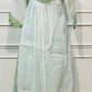 Sage Green & Ivory White Embroidered Mull Chanderi A-Line Suit Set (RT1331)