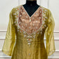 Mustard Bloom Salsa Embroidered A-Line Suit Set (RT1339)