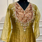 Mustard Bloom Salsa Embroidered A-Line Suit Set (RT1339)