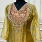 Mustard Bloom Salsa Embroidered A-Line Suit Set (RT1339)