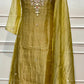 Mustard Bloom Salsa Embroidered A-Line Suit Set (RT1339)