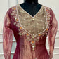 Wine Royale Salsa Embroidered A-Line Suit Set (RT1340)