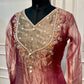 Wine Royale Salsa Embroidered A-Line Suit Set (RT1340)
