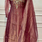 Wine Royale Salsa Embroidered A-Line Suit Set (RT1340)