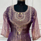 Royal Plum Salsa A-Line Embroidered Suit Set (RT1341)