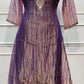 Royal Plum Salsa A-Line Embroidered Suit Set (RT1341)