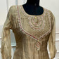 Champagne Grace Salsa A-Line Embroidered Suit Set (RT1342)
