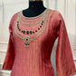 Coral Rose Embellished Premium Salsa Suit Set (RT1343)