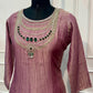 Mauve Bloom Embellished Premium Salsa Suit Set (RT1344)