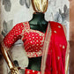 Royal Red A-Line Georgette Lehenga Set (RT1350)