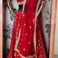 Royal Red A-Line Georgette Lehenga Set (RT1350)