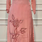 Dusty Rose Pink Embroidered Chinon Sharara Suit Set (RT1352)