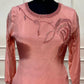 Dusty Rose Pink Embroidered Chinon Sharara Suit Set (RT1352)