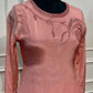 Dusty Rose Pink Embroidered Chinon Sharara Suit Set (RT1352)