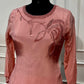 Dusty Rose Pink Embroidered Chinon Sharara Suit Set (RT1352)