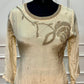 Soft Ivory Floral Embroidered Chinon Sharara Suit Set (RT1354)