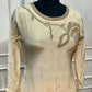 Soft Ivory Floral Embroidered Chinon Sharara Suit Set (RT1354)