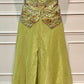 Lime Green Floral Embroidered Salsa Sharara Dress Set (RT1355)