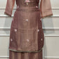 Dusty Mauve Floral Charm Embroidered Palazzo Suit Set (RT1359)