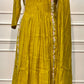 Golden Meadow Straight-Cut Mull Chanderi Suit Set (RT1362)