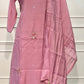 Rosewood Blossom Straight-Cut Mull Chanderi Set (RT1361)