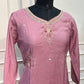 Rosewood Blossom Straight-Cut Mull Chanderi Set (RT1361)