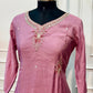 Rosewood Blossom Straight-Cut Mull Chanderi Set (RT1361)