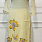 Soft Yellow Floral Mull Chanderi Suit Set (RT1364)