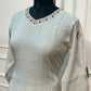 Pearl White Floral Elegance 3-Piece Suit Set (RT1372)