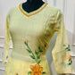 Marigold Grace Premium Mull Chanderi Embroidered Suit Set (RT1377)