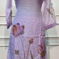 Lavender Bloom Premium Mull Chanderi Embroidered Suit Set (RT1373)