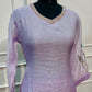 Lavender Bloom Premium Mull Chanderi Embroidered Suit Set (RT1373)