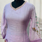 Lavender Bloom Premium Mull Chanderi Embroidered Suit Set (RT1373)