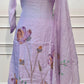 Lavender Bloom Premium Mull Chanderi Embroidered Suit Set (RT1373)
