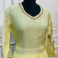 Sunshine Butterfly Premium Mull Chanderi Embroidered Suit Set (RT1374)