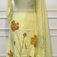Sunshine Butterfly Premium Mull Chanderi Embroidered Suit Set (RT1374)