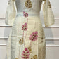 Ivory Blossom Leaf Mull Chanderi Suit Set (RT1381)