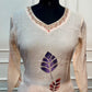 Ivory Leaf Garden Mull Chanderi Suit Set (RT1379)