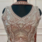 Rust Rose Russian Silk Embellished Crop Top Sharara Set (RT1383)