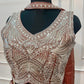 Rust Rose Russian Silk Embellished Crop Top Sharara Set (RT1383)