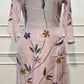 Soft Lavender Pink Floral Muse Mull Chanderi Embroidered A-Line Suit Set (RT1396)