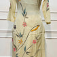 Ivory Bloom Mull Chanderi Embroidered A-Line Suit Set (RT1392)