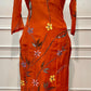 Orange Blossom Mull Chanderi Embroidered A-Line Suit Set (RT1394)