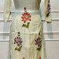Ivory Blossom Embroidered Mull Chanderi Suit Set (RT1387)