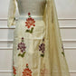 Ivory Blossom Embroidered Mull Chanderi Suit Set (RT1387)