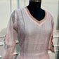 Baby Pink Floral Charm Embroidered Mull Chanderi Suit Set (RT1389)